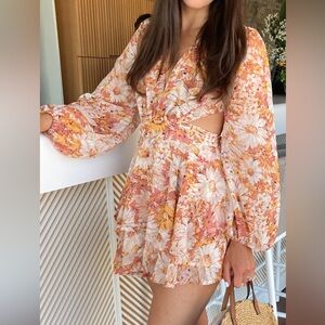 Luxxel Floral Cutout Romper